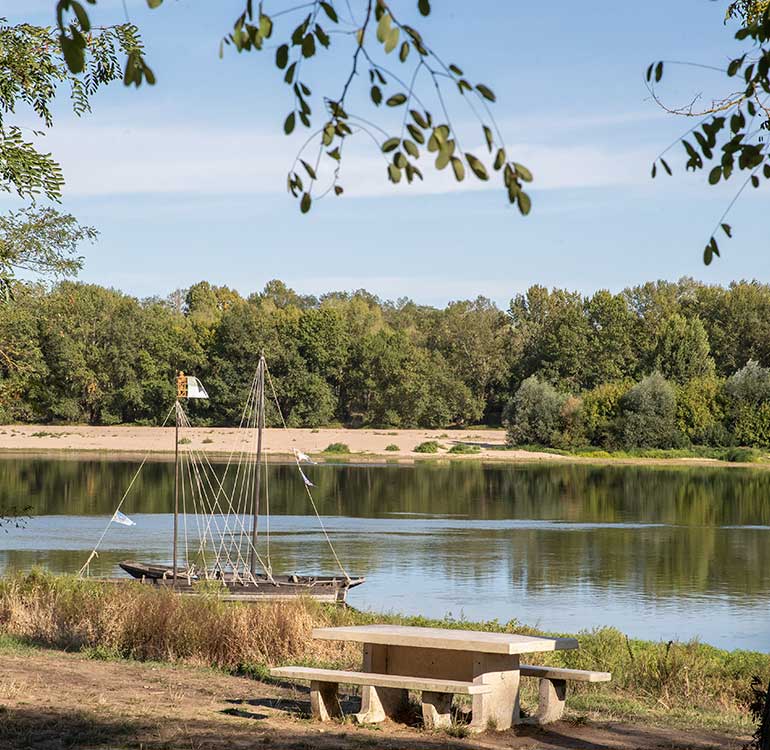 Plage de la Binette à Bou sur les bords de la Loire